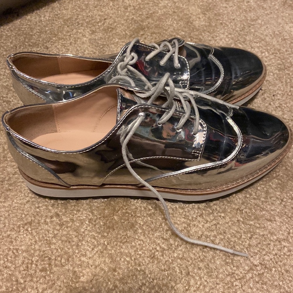 Silver loafers